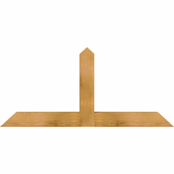 Ekena Millwork Portland Rough Sawn Timber Gable Bracket, Western Red Cedar, 48"W x 22"H x 4"D x 4"F, 11/12 Pitch GBW048X22X0404POR00RWR - main